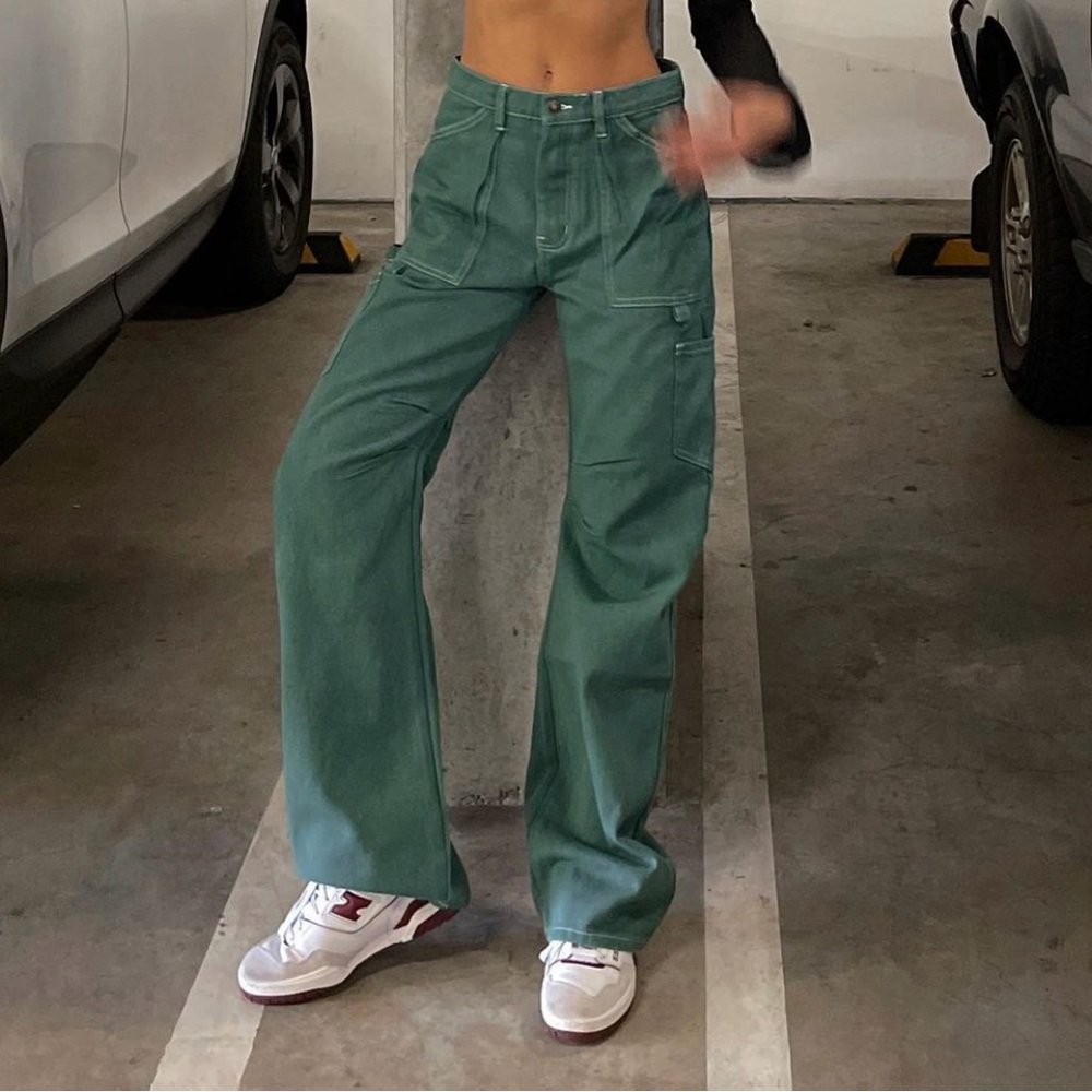 Lioness green cargo jeans